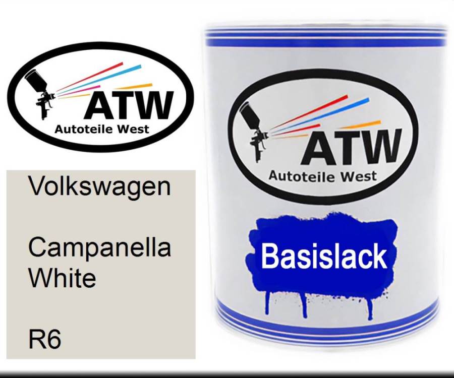 Volkswagen, Campanella White, R6: 1L Lackdose, von ATW Autoteile West.